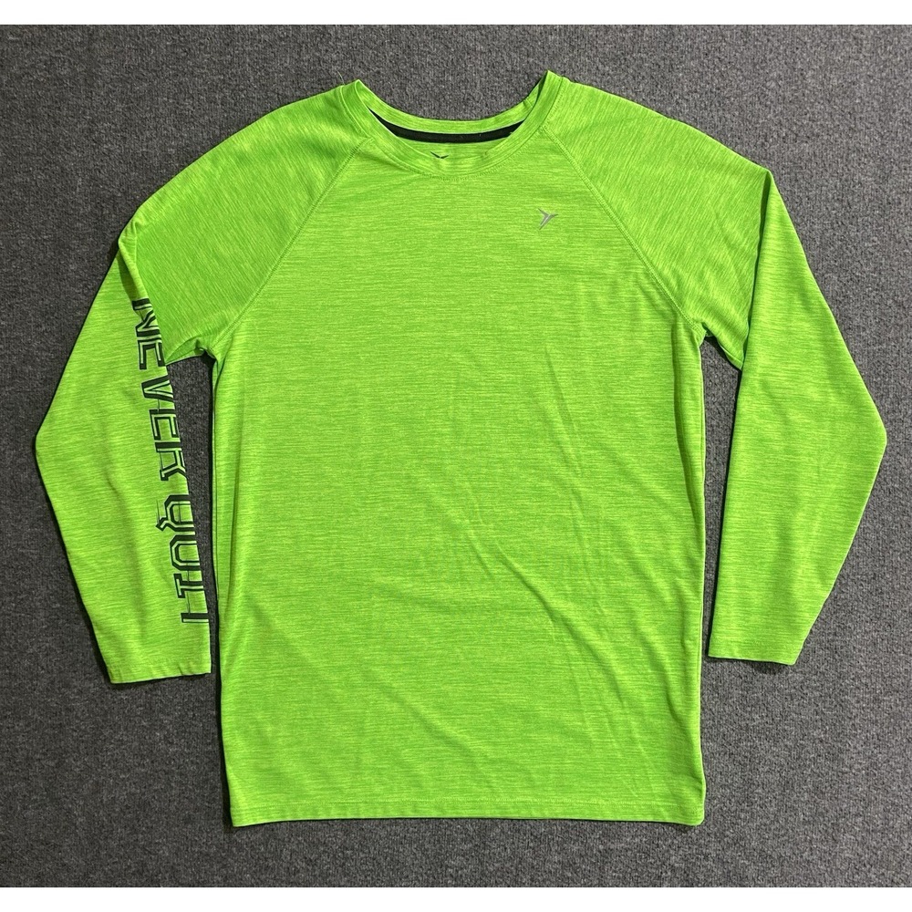 Old Navy Active Green Never Quit Long Sleeve Go-Dry Shirt XXL 18 291675-01
